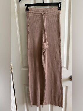 Zara Ribbed Wide Leg Lounge Pants